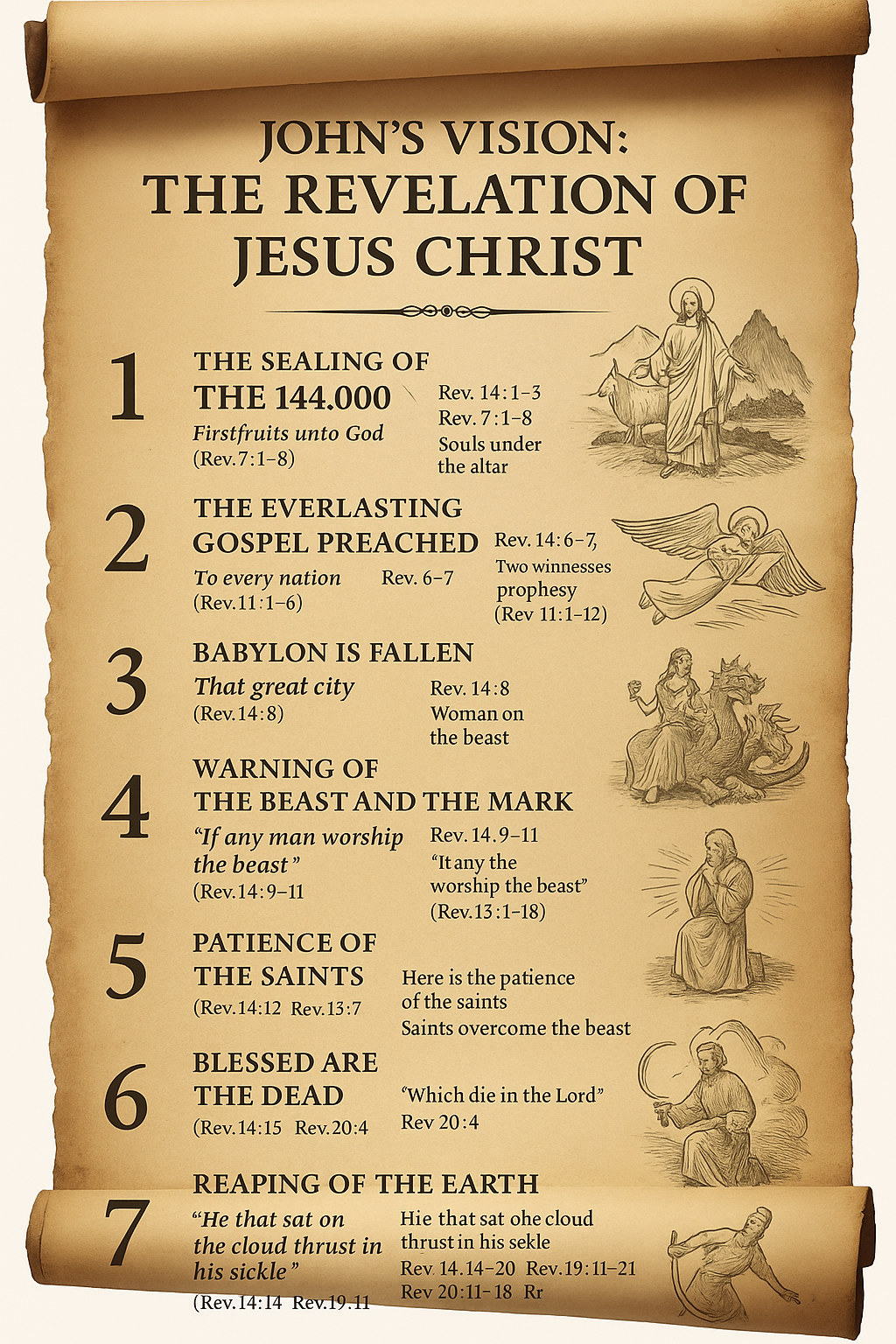 Revelation Scroll Infographic